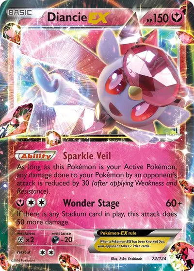 Diancie EX Fates Collide Ultra Rare 72