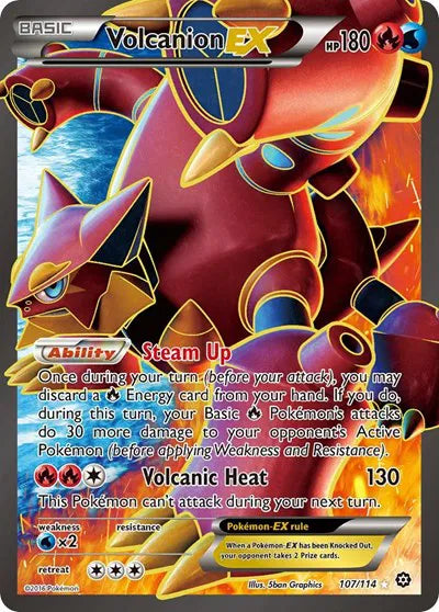 Volcanion EX (Full Art) Steam Siege Ultra Rare 107