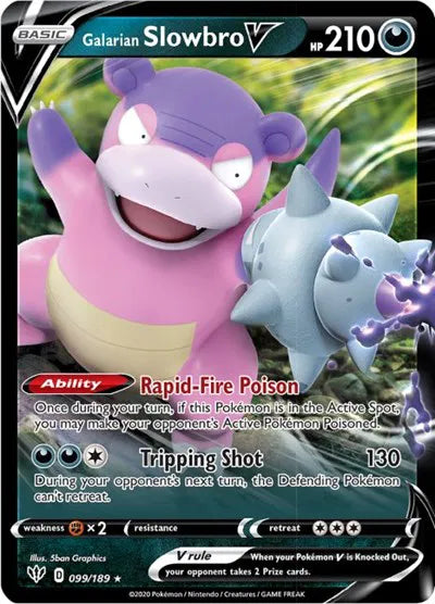 Galarian Slowbro V Darkness Ablaze Ultra Rare 099/189