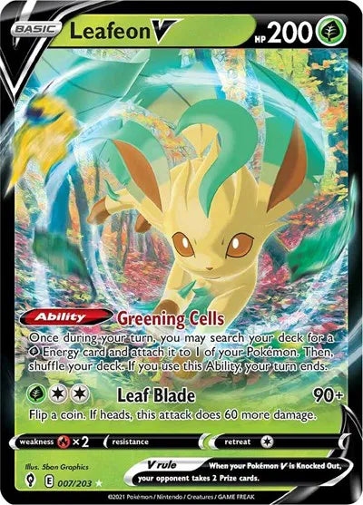 Leafeon V Evolving Skies Ultra Rare 007/203