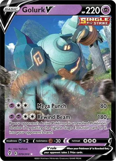 Golurk V Evolving Skies Ultra Rare 070/203 ¥123 -¥6(-4.94%)