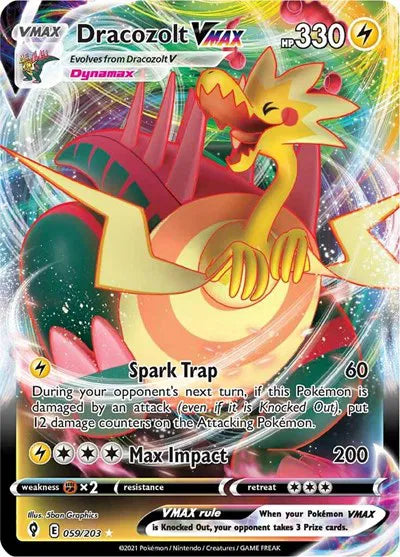 Dracozolt VMAX Evolving Skies Ultra Rare 059/203