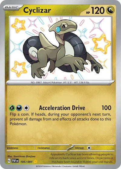 Cyclizar Paldean Fates Shiny Rare 195/091