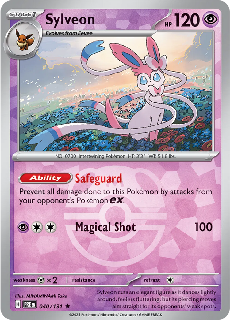 Sylveon (Master Ball Pattern) Prismatic Evolutions Rare 040/131