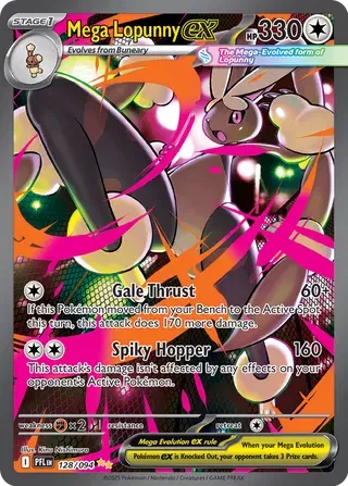 Mega Lopunny ex Phantasmal Flames Special Illustration Rare 128/094