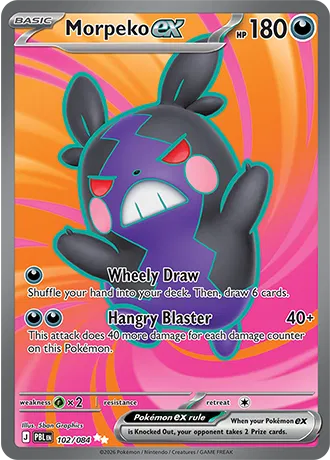 Morpeko ex Pitch Black Ultra Rare 102/084