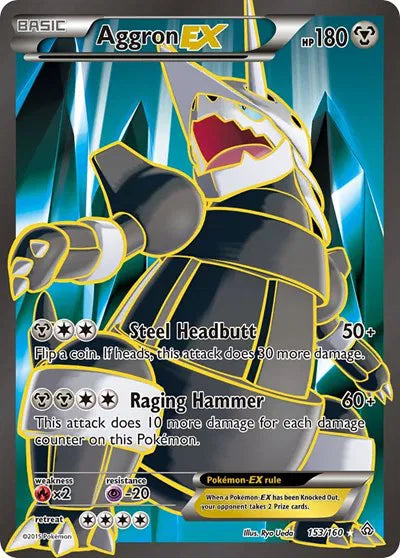 Aggron EX (153 Full Art) Primal Clash Ultra Rare 153
