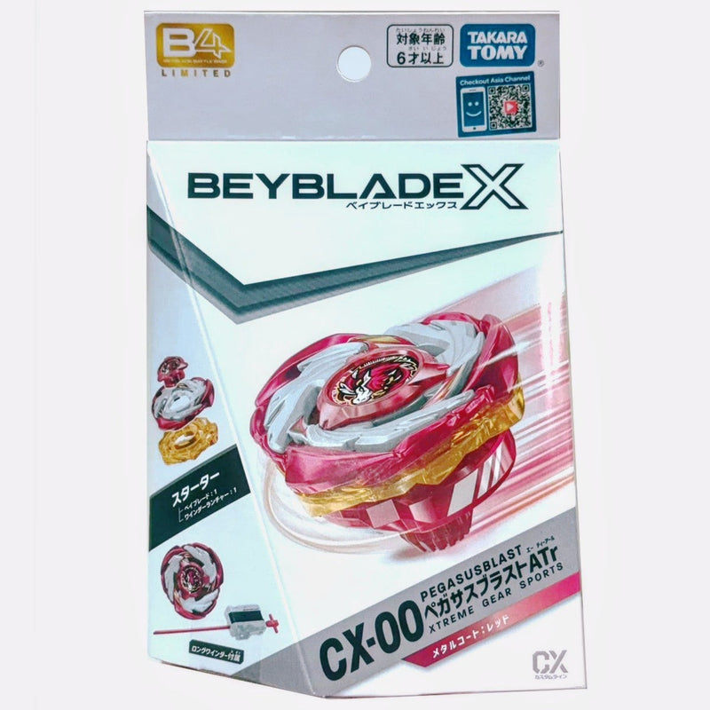 Takara Tomy Beyblade X CX-00 Starter PegasusBlast ATr (Metal Coat: Red) - B4 Store Limited